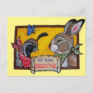 Southwest Arizona Tierkaninchen Quail Souvenir Postkarte