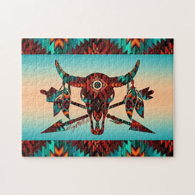 Southwest Buffalo Skand Flèches Jigsaw Puzzle (Horizontal)