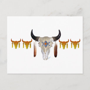Southwest Buffalo Skull Postkarte