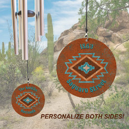 Southwest Canyons Geometric Diamond Personalisiert Windspiel