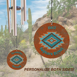Southwest Canyons Geometric Diamond Personalisiert Windspiel