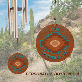 Southwest Canyons Geometric Diamond Personalisiert Windspiel