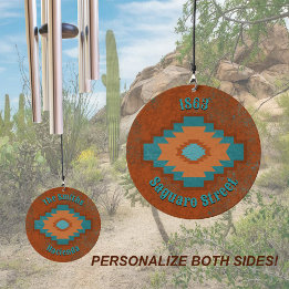 Southwest Canyons Geometric Diamond Personalisiert Windspiel