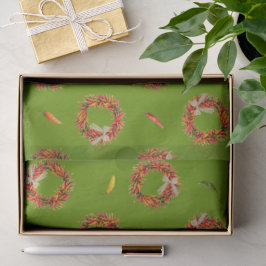 Southwest Chile Ristra Wreaths and Peppers Pattern Seidenpapier