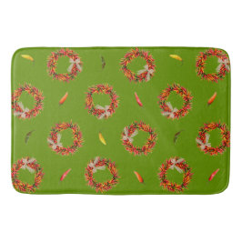Southwest Chile Wreaths and Peppers Customizeable Badematte