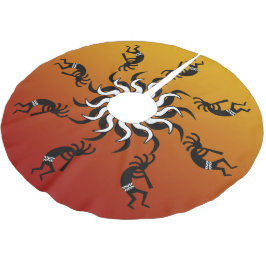 Southwest Christmas Dancing Kokopelli Polyester Weihnachtsbaumdecke