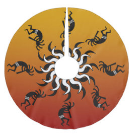 Southwest Christmas Dancing Kokopelli Polyester Weihnachtsbaumdecke