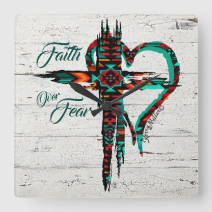 Southwest Cross Square Wall Clock Quadratische Wanduhr