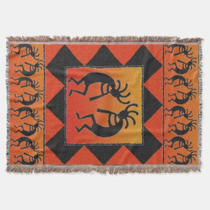 Southwest Dancing Kokopelli Design Decke