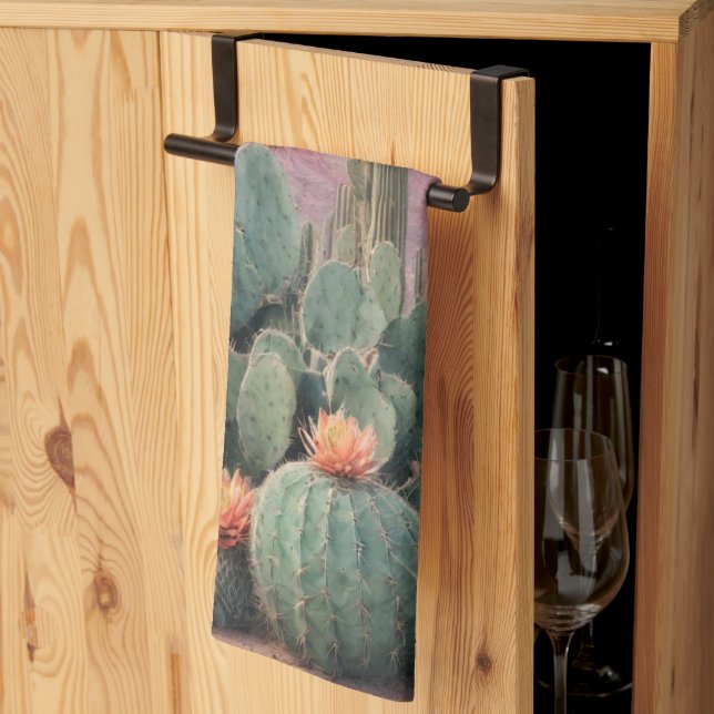 Southwest Desert Cactus Scene  Geschirrtuch (Drittel gefaltet)