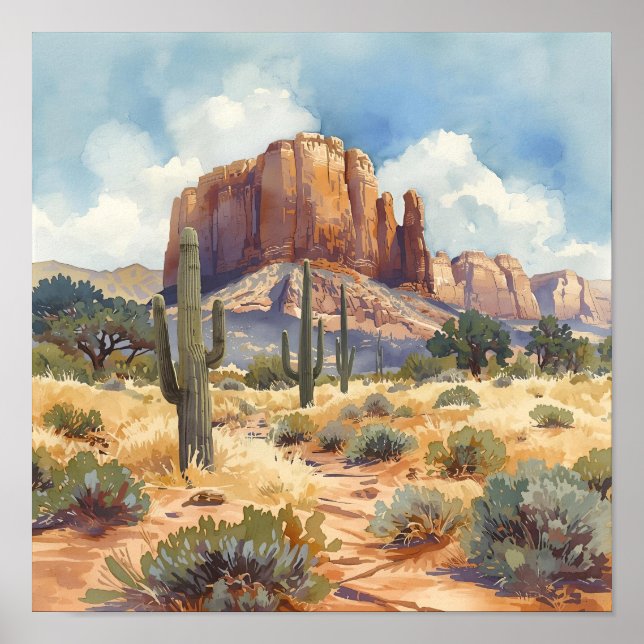 Southwest Desert Canyon Landscape Poster (Vorne)