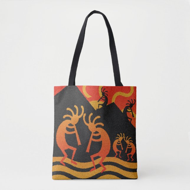 Southwest Design Kokopelli Tribal Sun Tasche (Vorderseite)