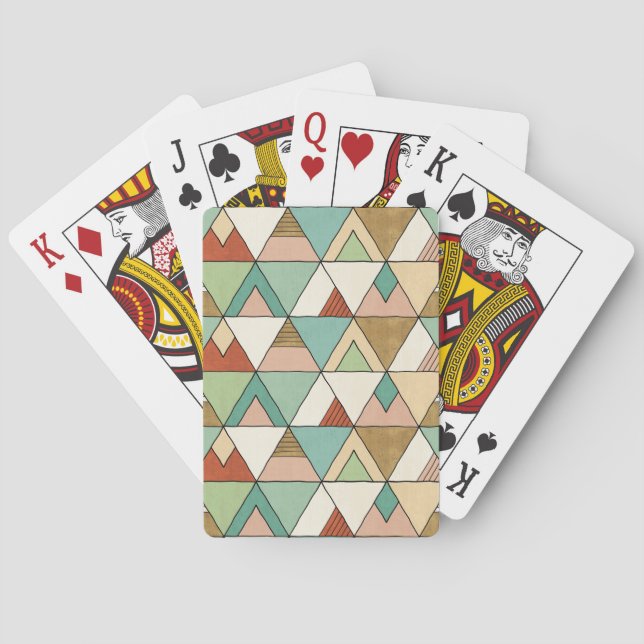 Southwest Geo Step | Hand Drawn Tribal Pattern Spielkarten (Rückseite)