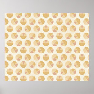 Southwest Geo Step Orange Circle Pattern Poster