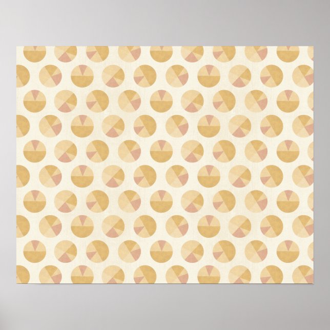 Southwest Geo Step | Orange Circle Pattern Poster (Vorne)