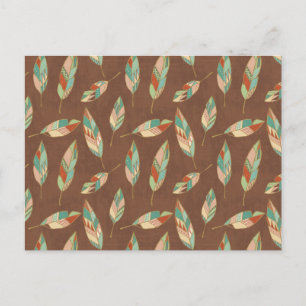 Southwest Geo Step Southwest Feather Pattern Postkarte