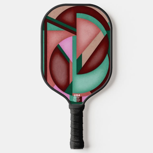Southwest Geometric Symphony Midecentury Abstract Pickleball Schläger (Vorderseite)