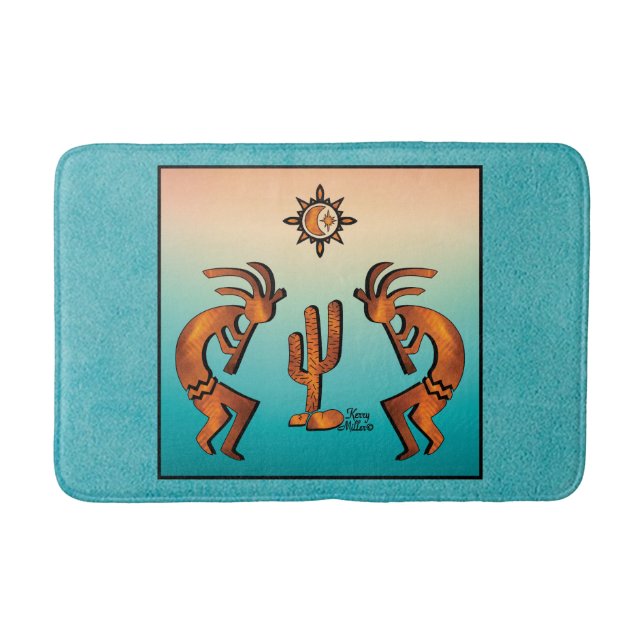 Southwest Kokopelli Bath Mat Badematte (Vorderseite)