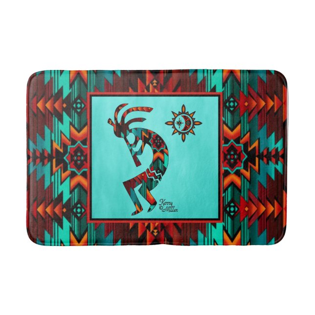 Southwest Kokopelli Bath Mat Badematte (Vorderseite)
