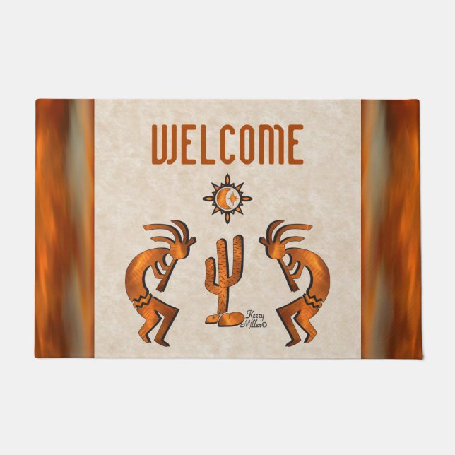 Southwest Kokopelli Doormat Fußmatte (Vorderseite)