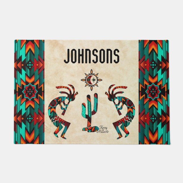Southwest Kokopelli Doormat Fußmatte (Vorderseite)