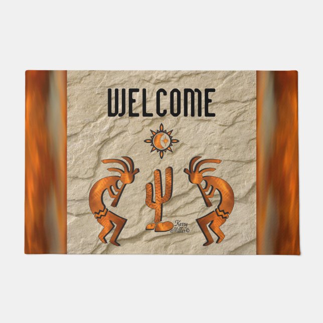 Southwest Kokopelli Doormat Fußmatte (Vorderseite)