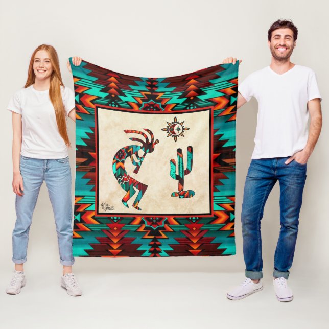 Southwest Kokopelli Fleece Blanket (Beispiel)