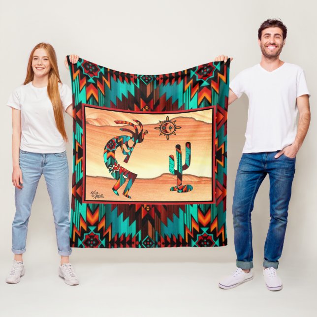 Southwest Kokopelli Fleece Blanket (Beispiel)