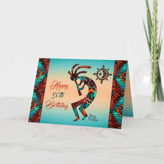 Southwest Kokopelli Geburtstagskarte Karte (Vorderseite)