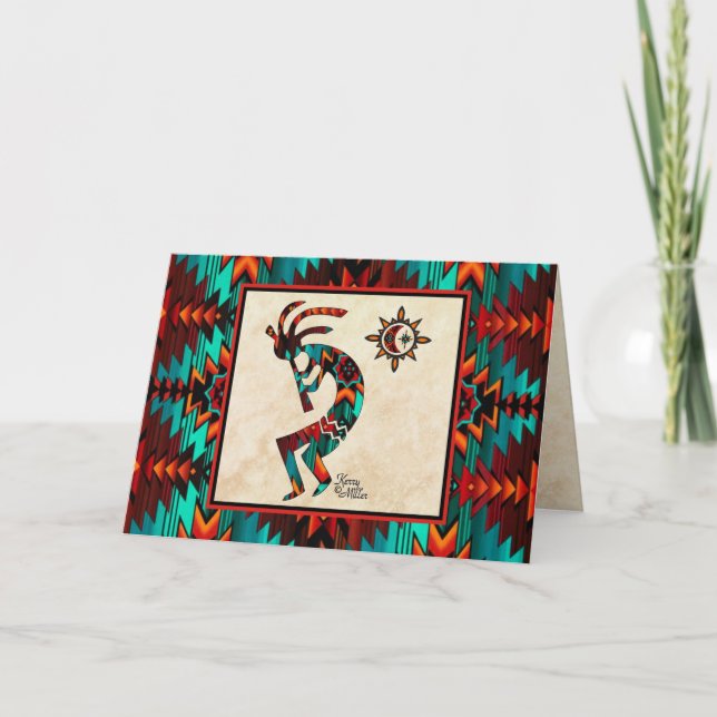 Southwest Kokopelli Holiday Card Feiertagskarte (Vorderseite)
