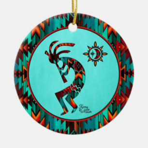 Southwest Kokopelli Keramik Ornament