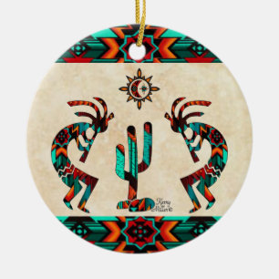 Southwest Kokopelli Keramik Ornament