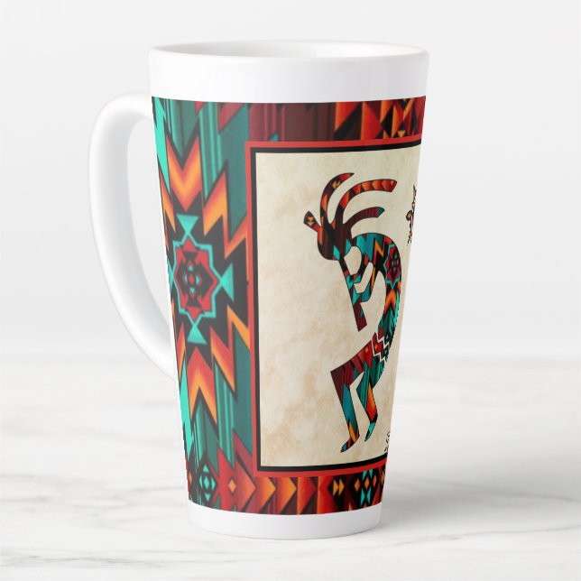 Southwest Kokopelli Latte Tasse (Linke Ecke)