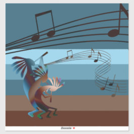Southwest Kokopelli Music 14" Aufkleber