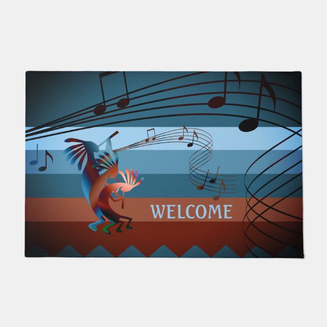 Southwest Kokopelli Music 2 Fußmatte (Vorderseite)