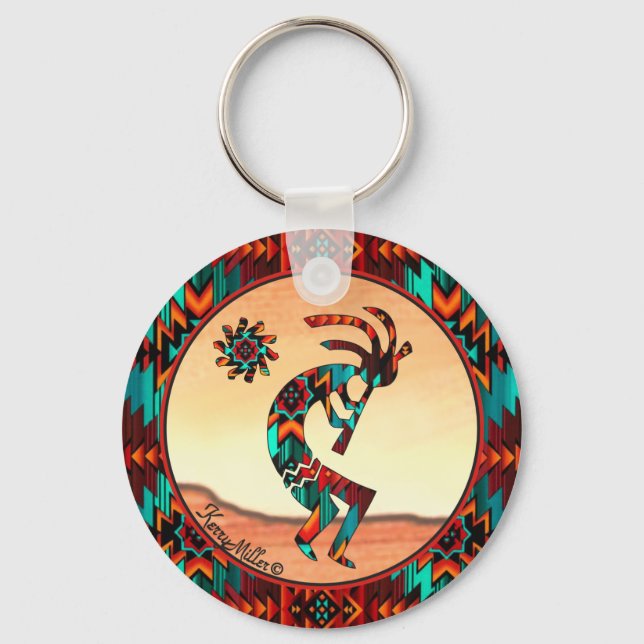 Southwest Kokopelli Schlüsselanhänger (Vorderseite)