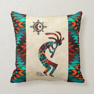 Southwest Kokopelli Throw Pillow Kissen