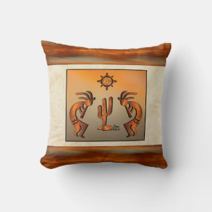 Southwest Kokopelli Throw Pillow Kissen
