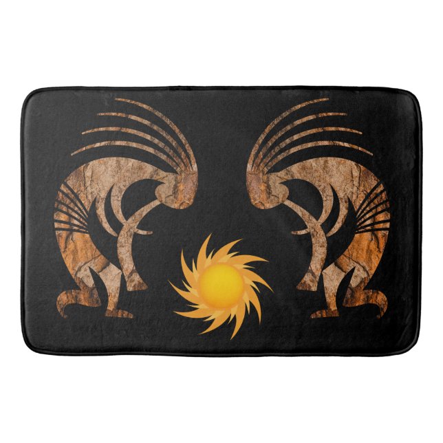 Southwest Kokopellis-Leinwand Badematte (Vorderseite)