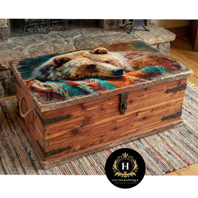 Southwest Lodge Bear Portrait Seidenpapier (Von Creator hochgeladen)