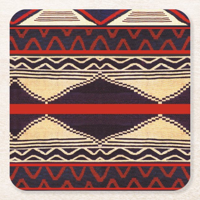 Southwest Native American Coaster Rechteckiger Pappuntersetzer (Vorderseite)