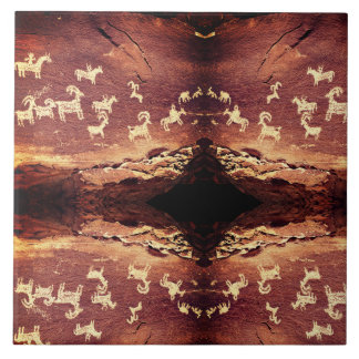 Southwest Petroglyph Ceramic Tile Fliese