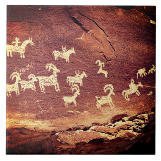 Southwest Petroglyph Keramik Tile Fliese