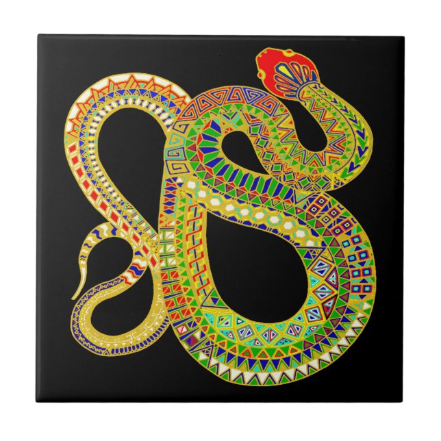 Southwest Rattlesnake Tile Fliese (Vorderseite)