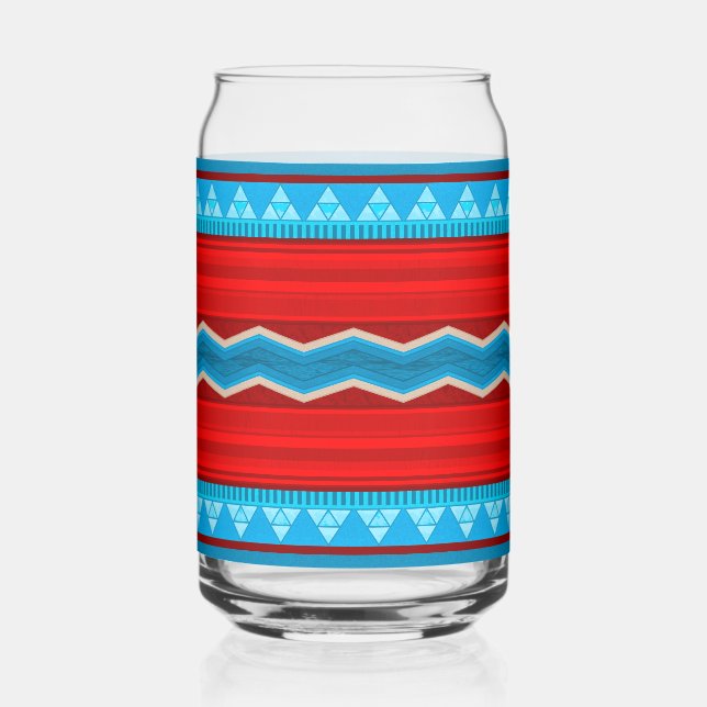 Southwest River Canyon Geometric Red Turquoise (Recto)