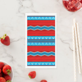 Southwest River Canyon Geometric Red Turquoise Serviette