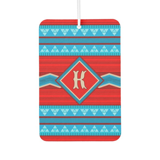 Southwest River Canyon Personalized Red Turquoise Autolufterfrischer (Vorderseite)