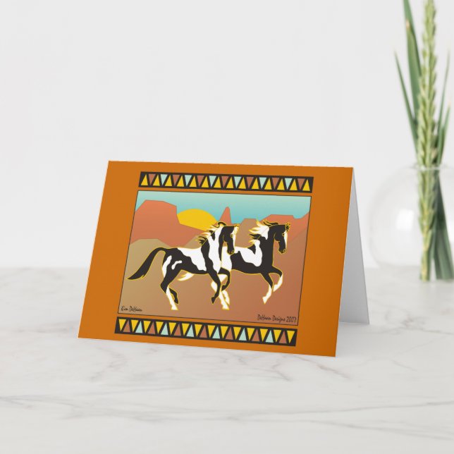 Southwest Spirit Equestrier Note Card Karte (Vorderseite)