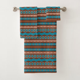 Southwest Style Geometric Cameron Gorge Design Badhandtuch Set