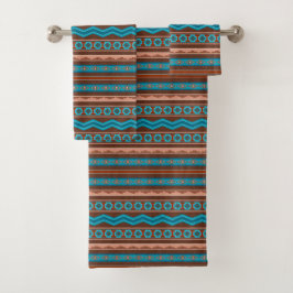 Southwest Style Geometric Cameron Gorge Design Badhandtuch Set